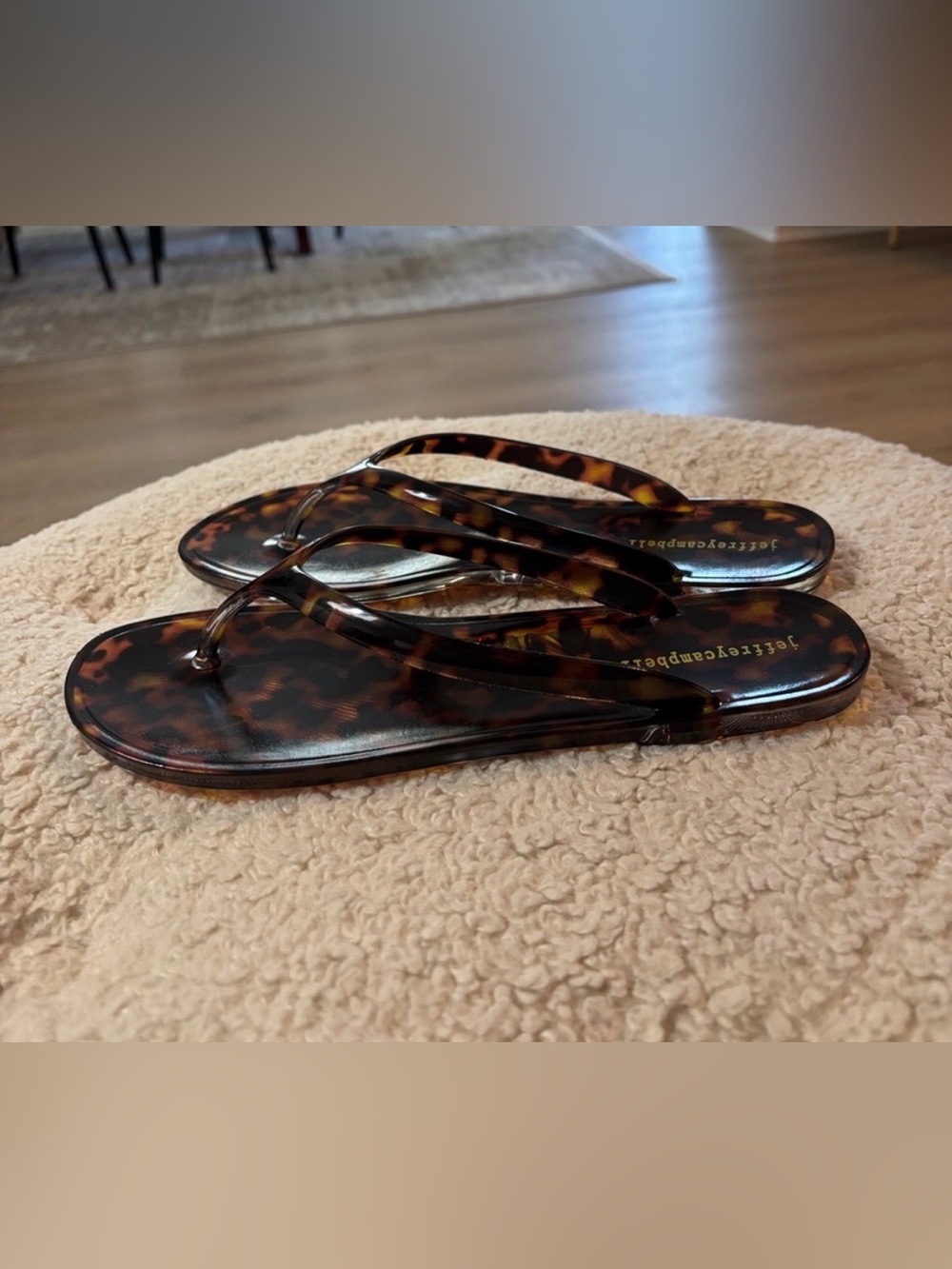Jeffrey Campbell Tortoiseshell Flip Flop Sandals - Picture 2 of 3